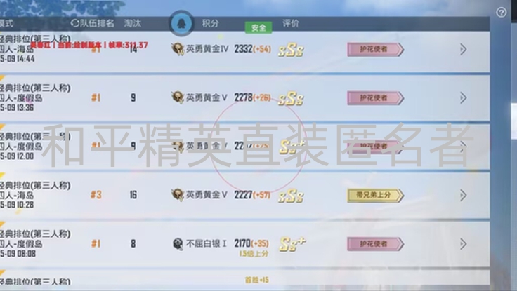 和平精英直装匿名者